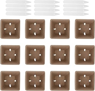 Cabilock Potes de Turfa Com Papel de Etiqueta Da Planta Mudas Pote Copo Berçário Berçário Bandejas de Germinação de Mudas Potorganic para Criação de Projetos de Jardim Artesanato