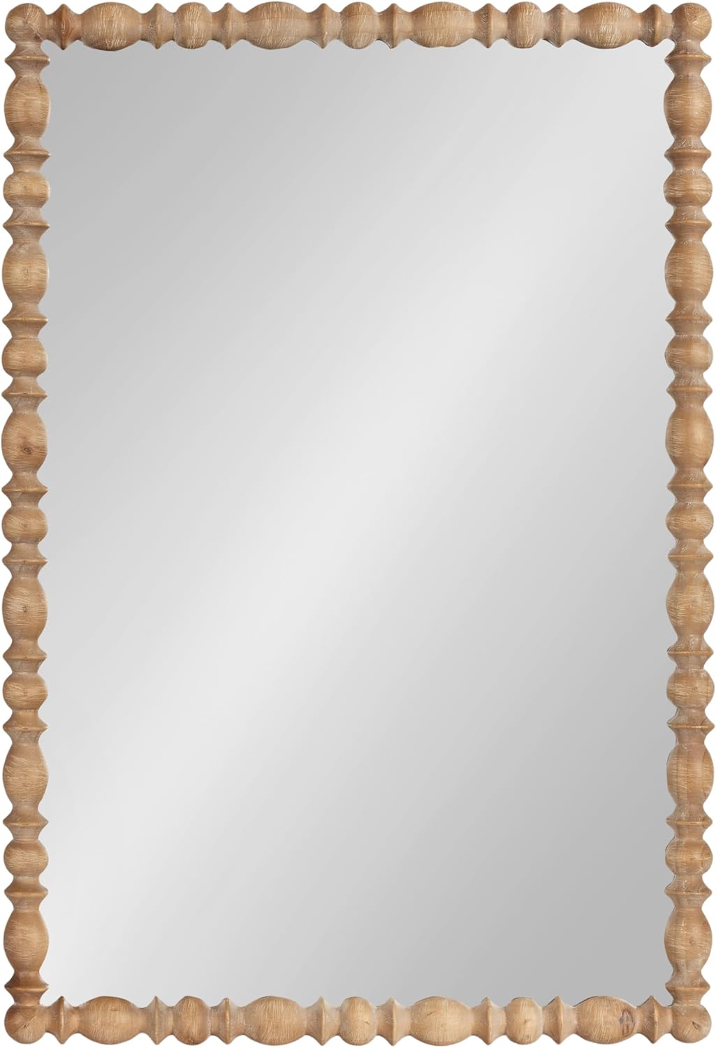 Kate and Laurel Prindle Turned Wood Beaded Rectangle Mirror