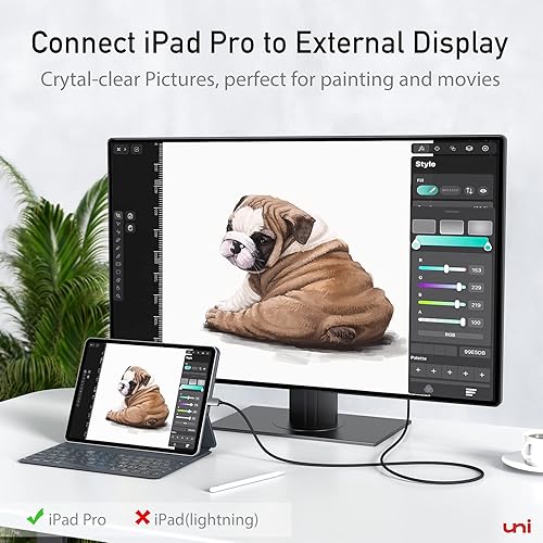 Miniatura 16 de uni Cable USB C a HDMI de 3 pies 4K a 30 Hz, cable USB tipo C de host a HDMI, [compatible con Thunderbolt 3/4] con MacBook Pro/Air, iPhone 15