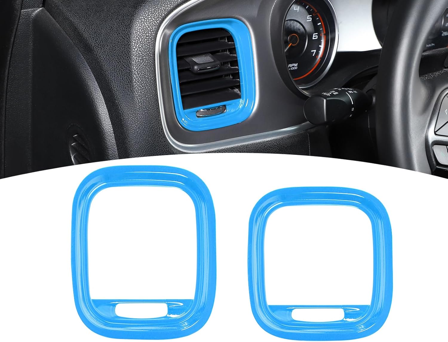 for Charger Dashboard Side Air Vent Cover Trim Fit for Dodge Charger 2015-2023 Pink Interior Accessories 2pcs