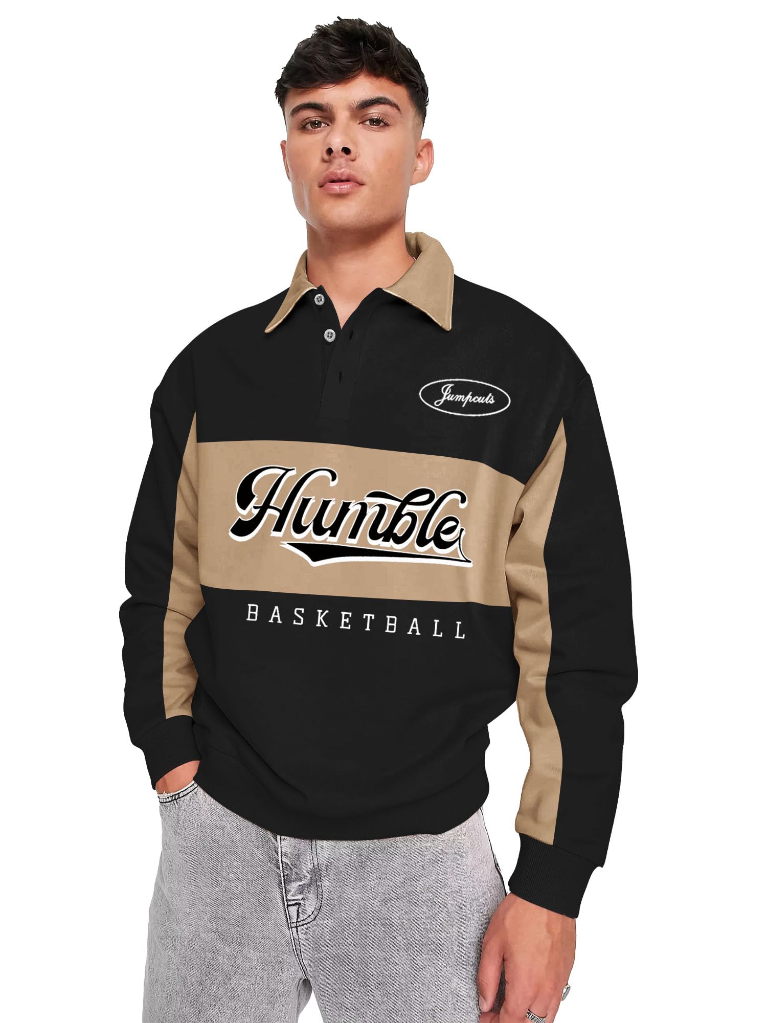 jump cuts || Polo Tshirts for Men||Polo Neck|| Full Sleeve Tshirt for Men||Printed Tshirts for Men||Oversized Tshirt for Men-picture-20