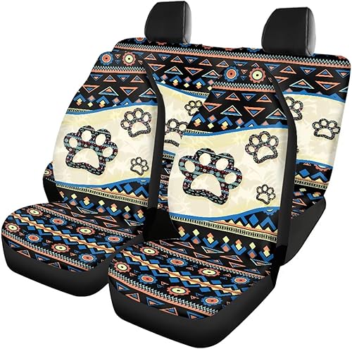 Miniatura 14 de Fundas de asiento de automóvil con diseño de girasol para SUV, camión, camioneta, caballo azteca, funda de asiento delantero y trasero, accesorios
