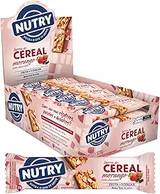 Nutry Display Barra De Cereal Morango Com Chocolate - 22G - Display 24 Unidades
