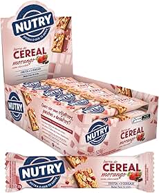 Nutry Display Barra De Cereal Morango Com Chocolate - 22G - Display 24 Unidades