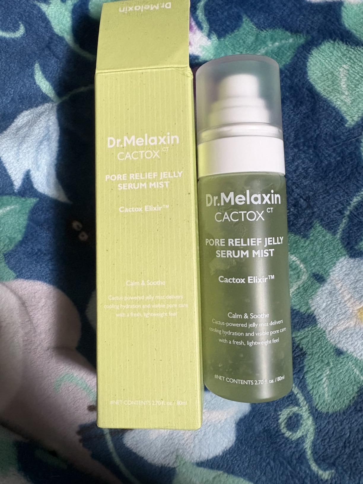 Dr.Melaxin Cactox Pore Relief Jelly Serum Mist, Instant Cooling Face Mist for Pore Tightening & De-Puffing, Hydrating Cactus Serum for Puffy Skin, 80ml (2.7 fl oz)
