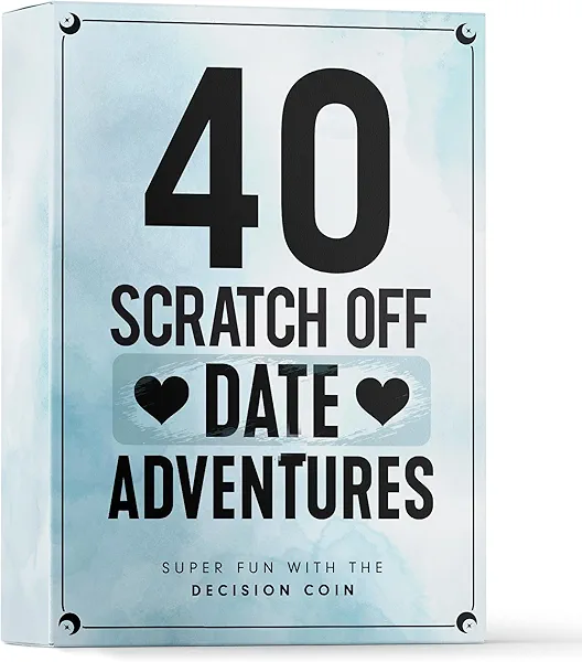 Fun & Romantic Scratch Off Date Adventures for Couples - Ideal Gifts For Couples Anniversary & Wedding, Valentine's Day - 40+ Creative Cards Game For Date Night Ideas, Unique Girlfriend Birthday Gifts