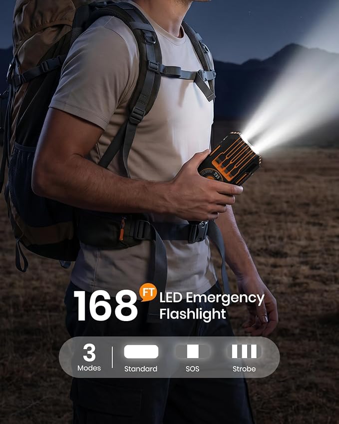 Power Bank Solar 50000mAh con Manivela y Paneles Solares miniatura 9