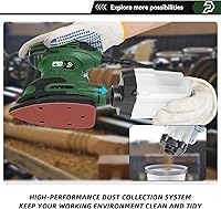 Vista 6 de Prostormer Lijadora de Detalles, Lijadora de Ratón de 13000 RPM, Lijadoras Eléctricas de Palma de 1.6A con 15 Piezas de Papel de Lijar, Caja