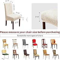 Vista 2 de Fundas para Sillas de Comedor, Fundas para Sillas de Comedor Elásticas Parsons, Protector de Sillas de Cocina para Comedor, Extraíbles, Lavables