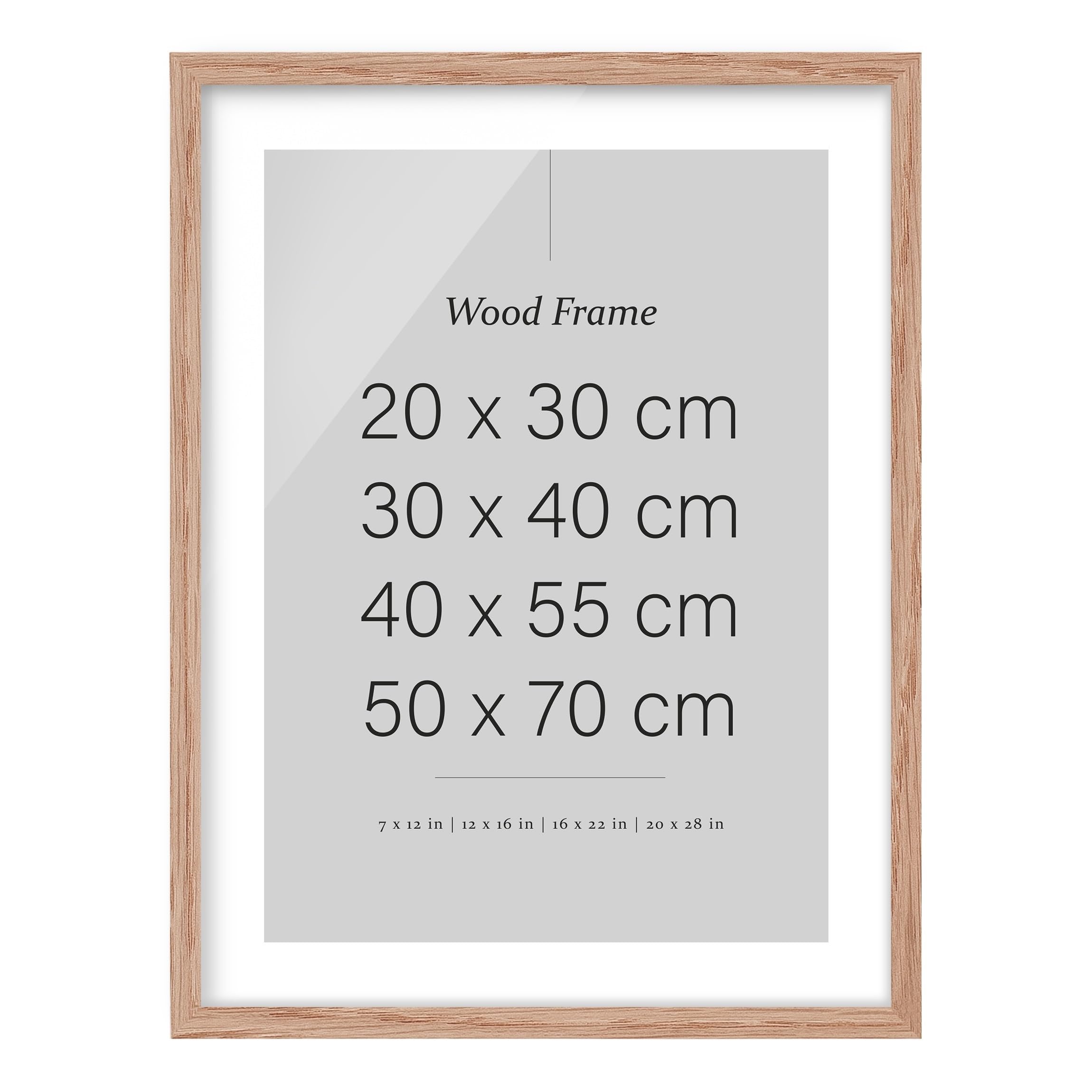 Doppelglasrahmen ohne Rückwand Bilderrahmen Leerrahmen Eiche mit Glas - Made in Germany - Rahmen für gepresste Blumen Fotorahmen handgefertigt DIY Wohnzimmer Schlafzimmer Küche (20x30cm)