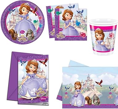Kit Decoration Anniversaire Princesse Sofia Pour 8 Personnes Amazon Fr Jeux Et Jouets