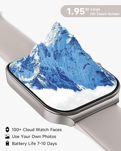 Miniatura 4 de Reloj inteligente para hombres y mujeres Alexa integrado, rastreador de fitness de 1.95 pulgadas con respuestahacer llamadas, IP68 resistente al