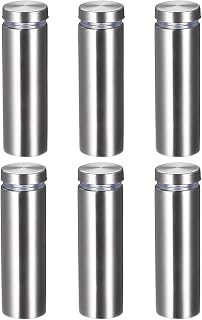 uxcell 3/4 Dia x 2-1/2"(19x62mm) Standoff Screws Wall Mount Sign Holders Acrylic Glass Nails 6pcs