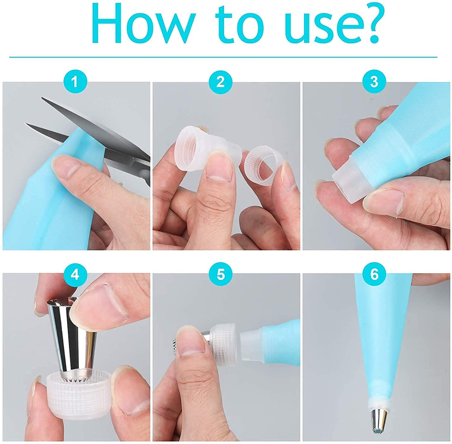 Baking Set 35 cm- Professional Reusable Silicone Icing/Piping Bag for Cake/Pastry/Cupcake Decorating (Nozzle Not Include) 4