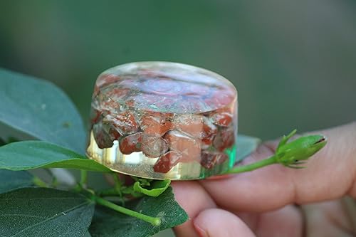 Miniatura 2 de Red Jasper Orgone Tower Buster Generador Frecuencia Iones Probados Nube Quema Buster Raíz Chakra Curación Equilibrio