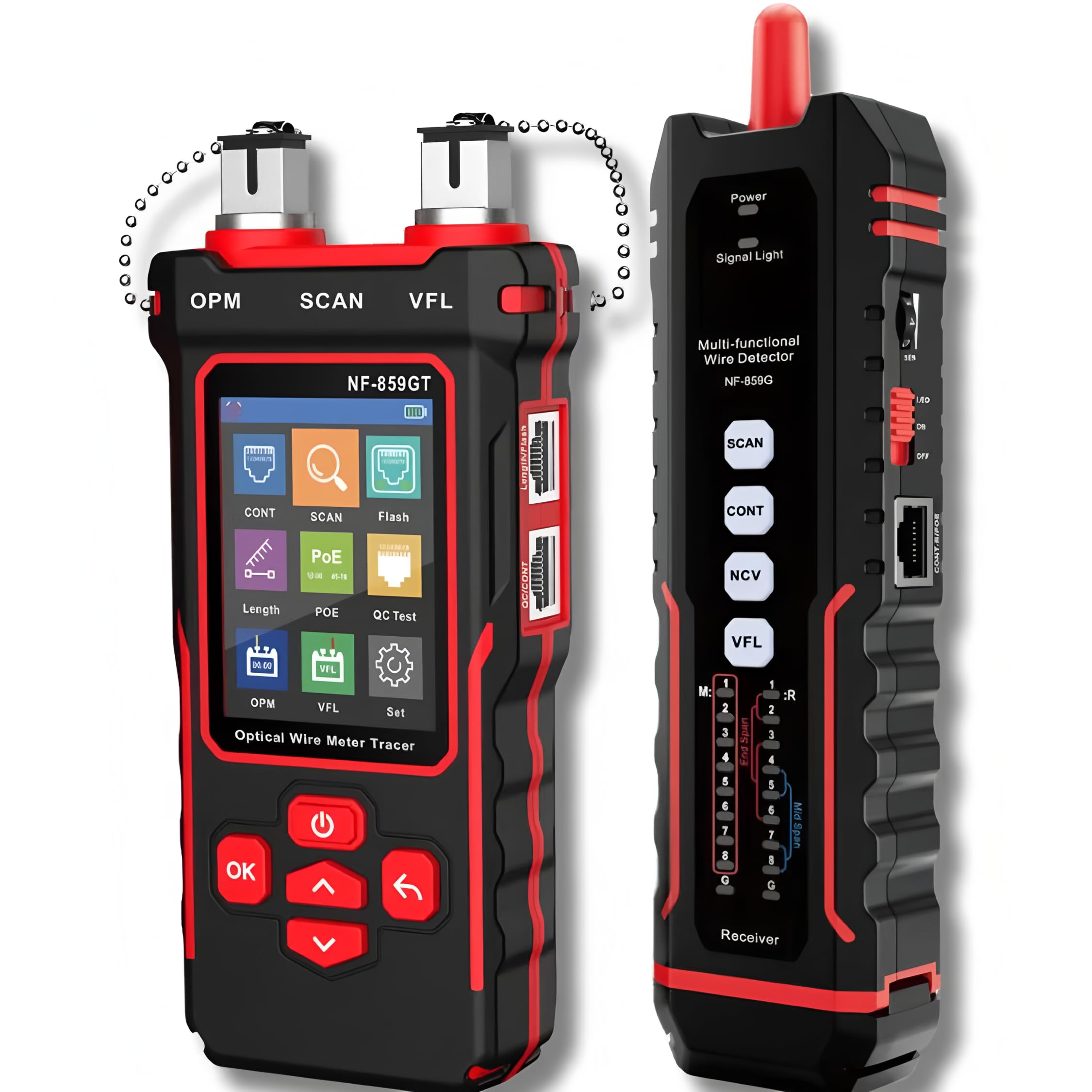 NF-859GT ネットワークケーブルテスター Official] NOYAFA NF-859GT Ethernet & Fiber Multi Cable Tester with