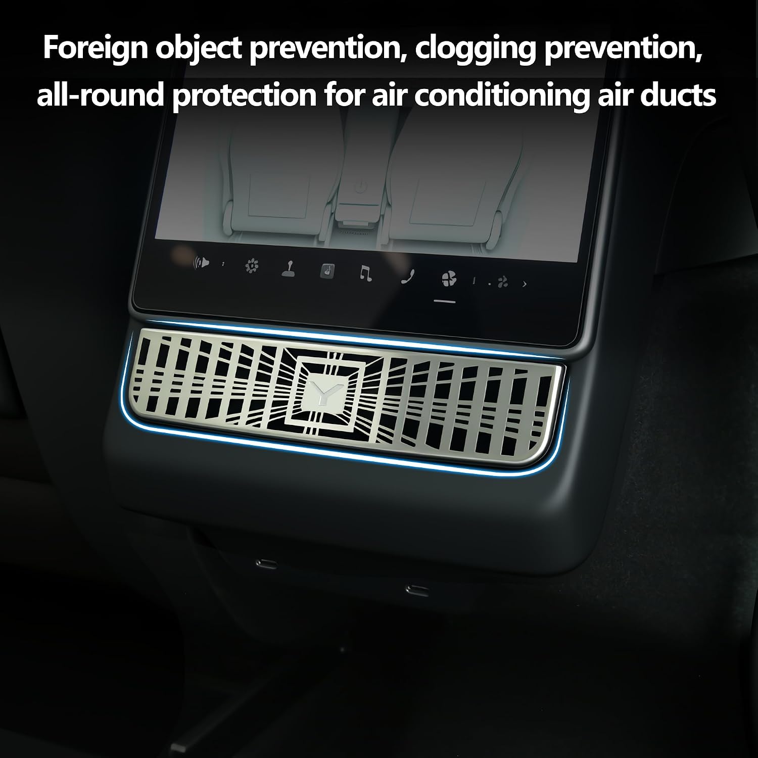 Rear Condition Air Vent Outlet Cover for 2025 2026 Tesla Model Y Juniper