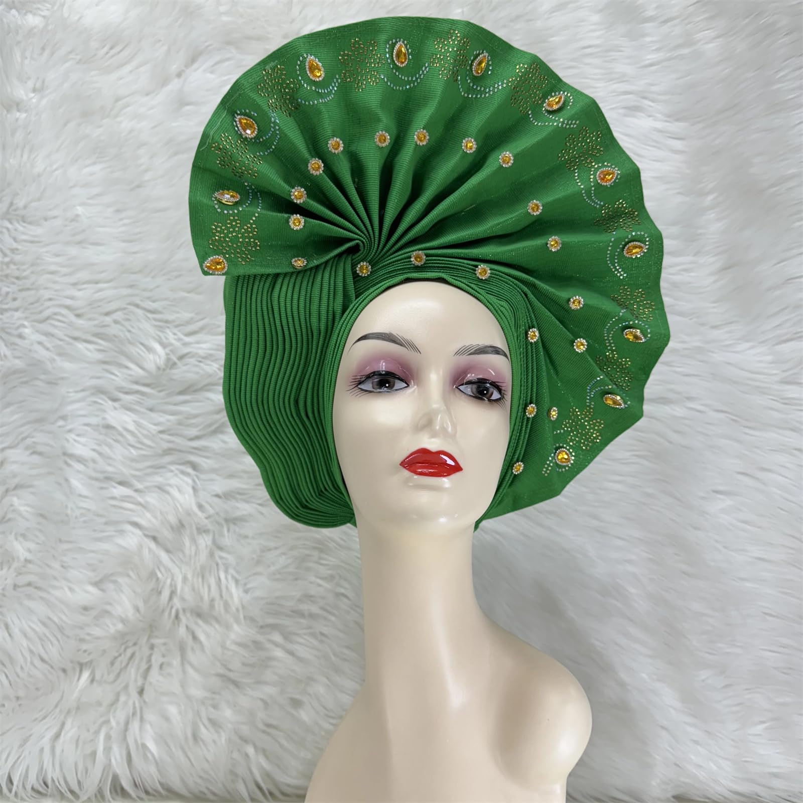 Turbante de boda nigeriano, turbante africano, para mujer, turbante nigeriano