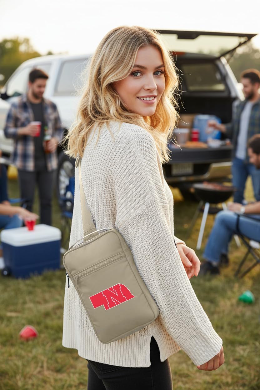 Broad Bay Nebraska Crossbody Bag - Versatile Travel, Sports, or Gameday Bag for Nebraska Cornhuskers Fans and Alumni, Men or Women