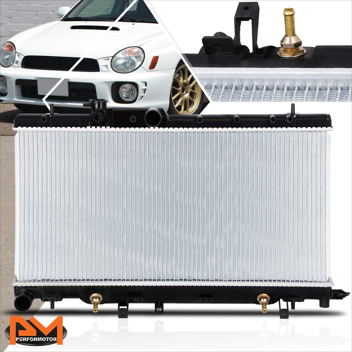 PM PERFORMOTOR Aluminum Core Radiator for 2002–2007 Subaru Impreza/Saab 9-2X 2.5