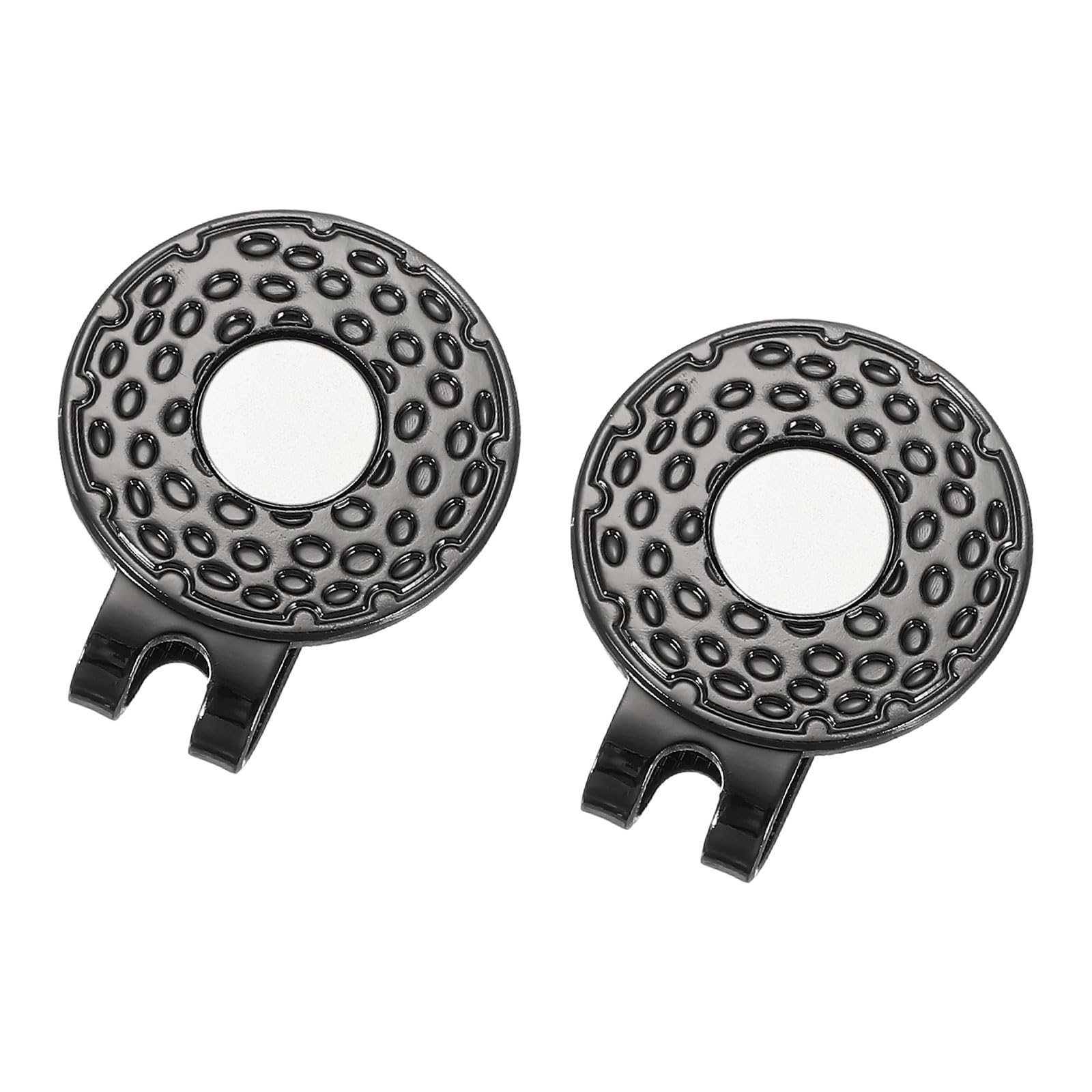 PATIKIL Golf Hat Clip, 2 Pack Metal Cap Clamp with Magnetic Removable Ball Marker Holder Golf Accessories for (Women & Men), Black