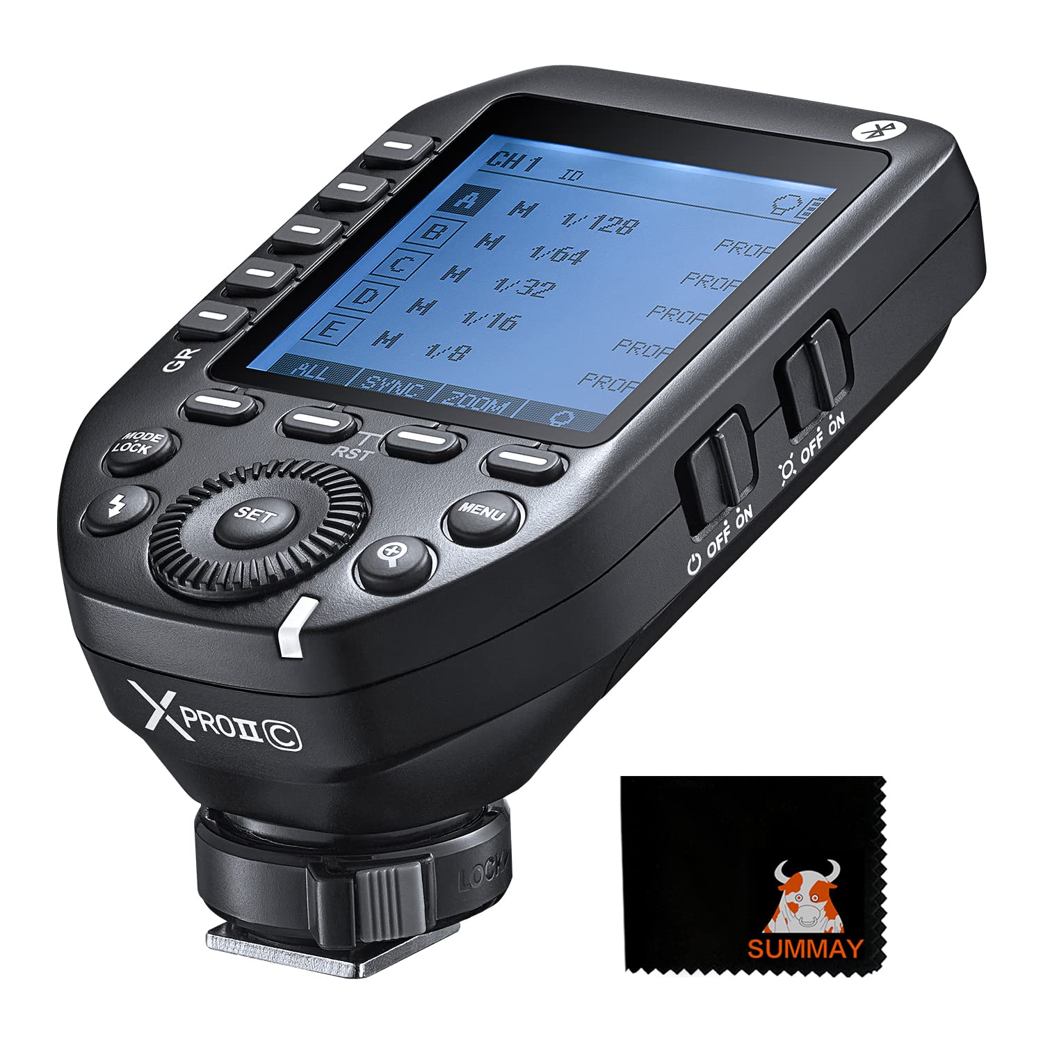 Godox XProII-C TTL Wireless Flash Trigger 1/8000s HSS, Commutazione Istantanea TCM, Controllo APP, 16 Gruppi 32 Canali, Ampio Display LCD, Segnale Stabile, Reattivo, Adatto per Fotocamere Canon