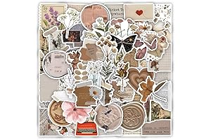 60PC Retro Aesthetic Laptop Stickers Pack: Multicolour Waterproof Decals for Journal, Planners