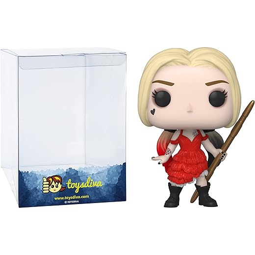 Harley Q U I N N : P O P ! Movies Vinyl Figurine Bundle With 1 Compatible 'Toysdiva' Graphic Protector (1111-56016 - B)