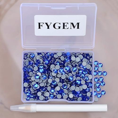 Miniatura 6 de FYGEM 4000 piezas de diamantes de imitación de hierro de fijación en caliente, fabricación de joyas con bolígrafo de recolección (zafiro, SS6)