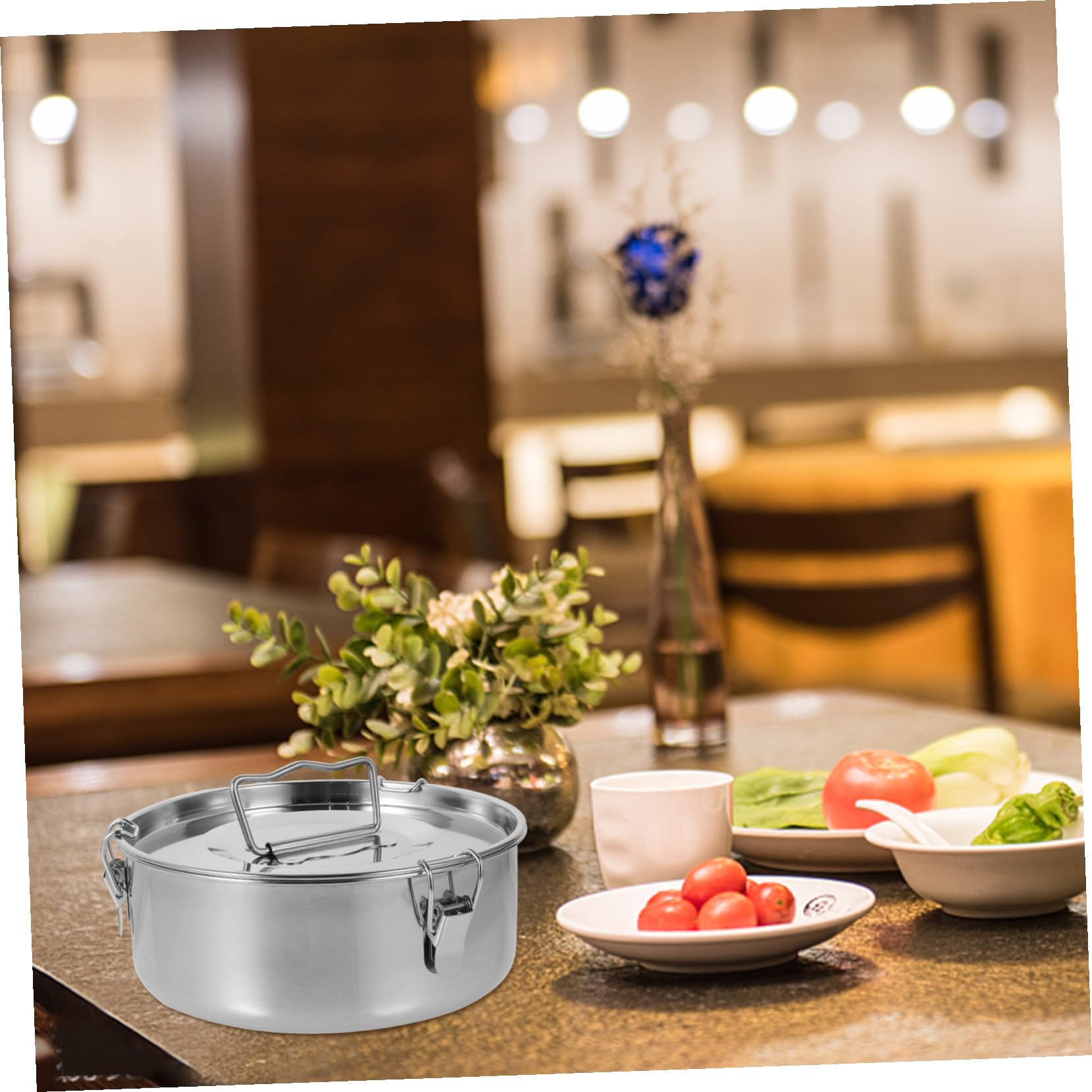 Molde y Fácil de Usar con Tapa de Acero Inoxidable para Flan Resistente Adecuado para Hornear Lasagnas y Mariscos en Horno