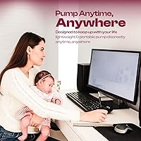 Vista 5 de Extractor de leche portátil MY-375 mejorado, bomba de lactancia manos libres, ultra silencioso, 4 modos y 12 niveles, a prueba de fugas, succión