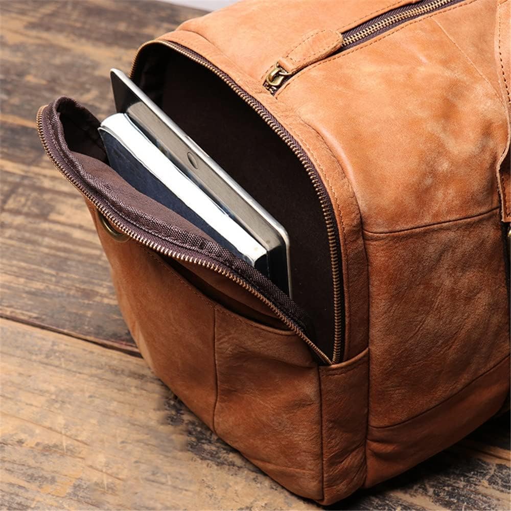 Fashion Retro Travel Bag Men's Handbag Large Capacity Luggage Computer Messenger(D)