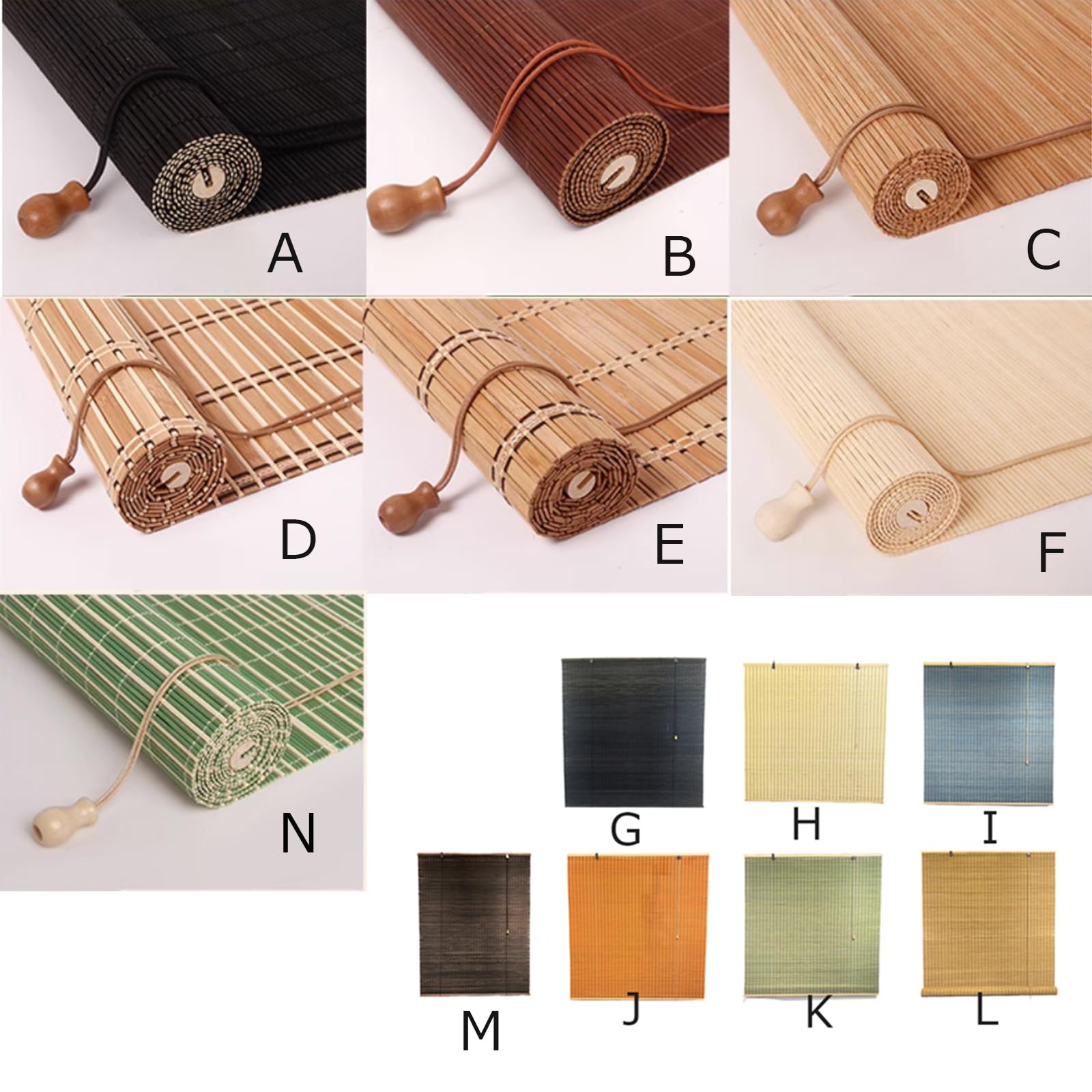 Store Enrouleur Bambou Naturel,Store Occultant en Bambou Exterieur,Stores À Rouleaux Romains,Store en Bois pour Portes de Fenêtres,Personnalisable,Largeur x Hauteur (130cm x 180cm)