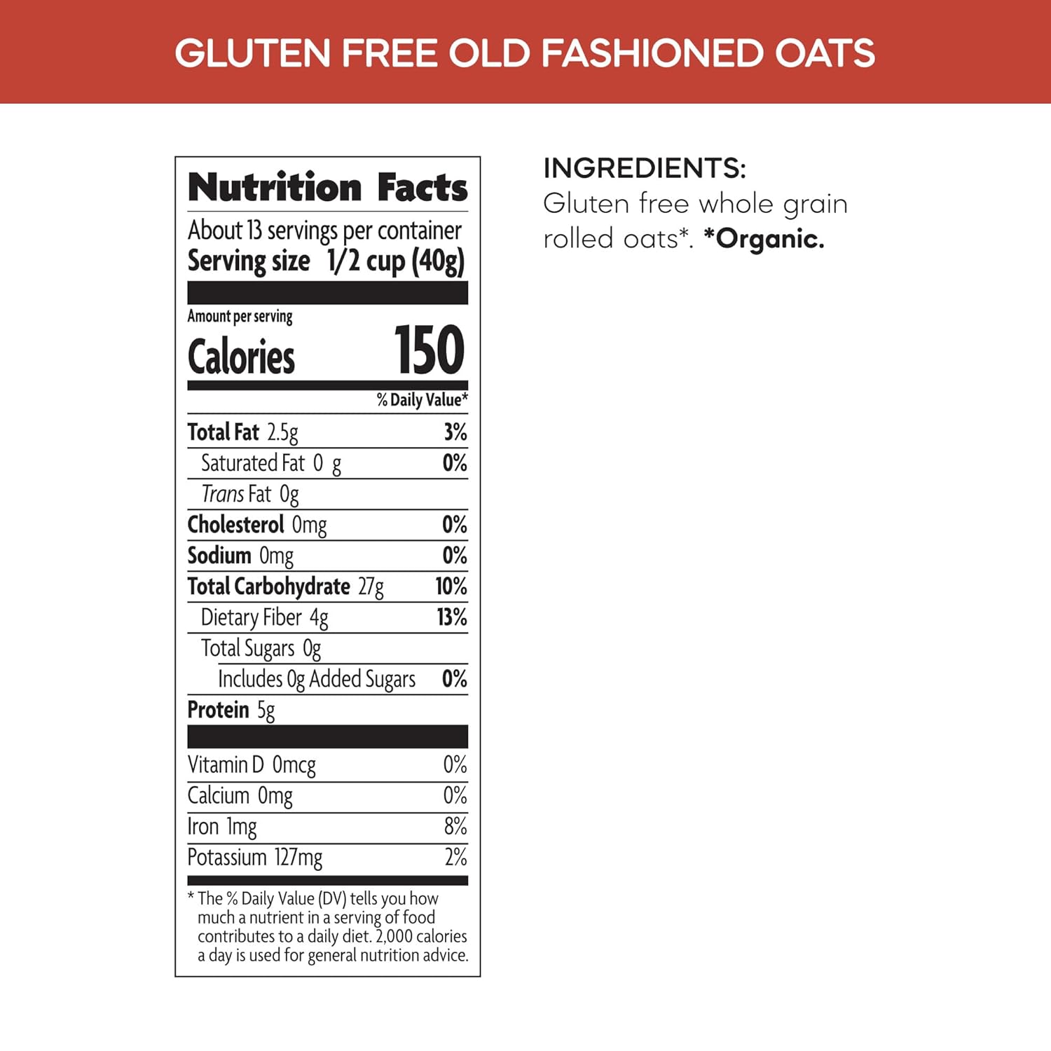 Nature's Path Organic Old Fashioned Oats Oatmeal, 18 oz (Pack of 6), Gluten Free, Non-GMO