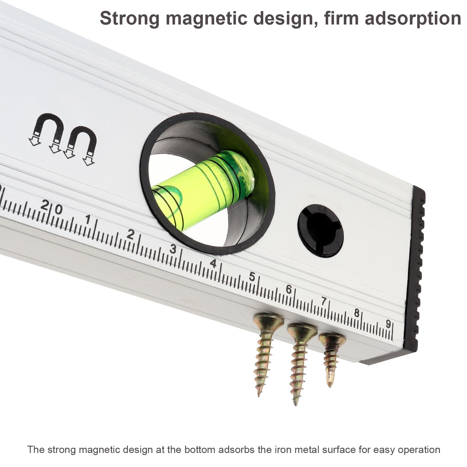 Precision Magnetic Level Ruler - 12 Inch Aluminum -4