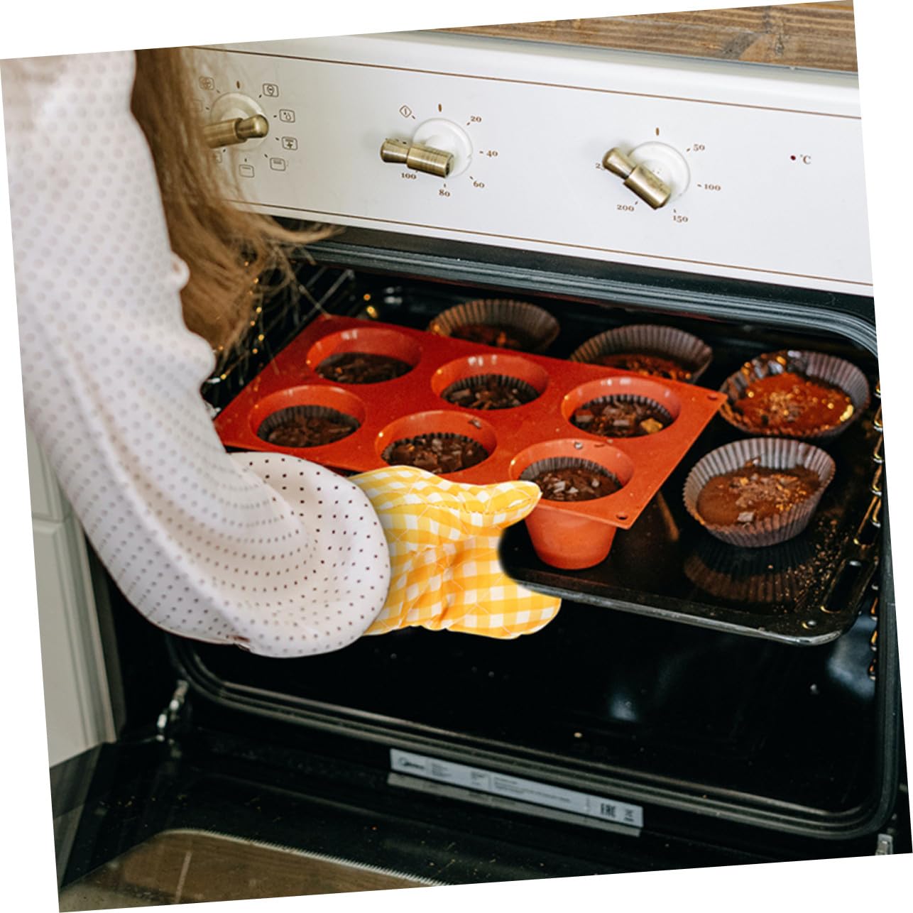 Sosoport Maniques Lot de 2 Pièces la Chaleur Cuisine Résistantes en Polyester Lavables en Machine Cuisson Pâtisserie