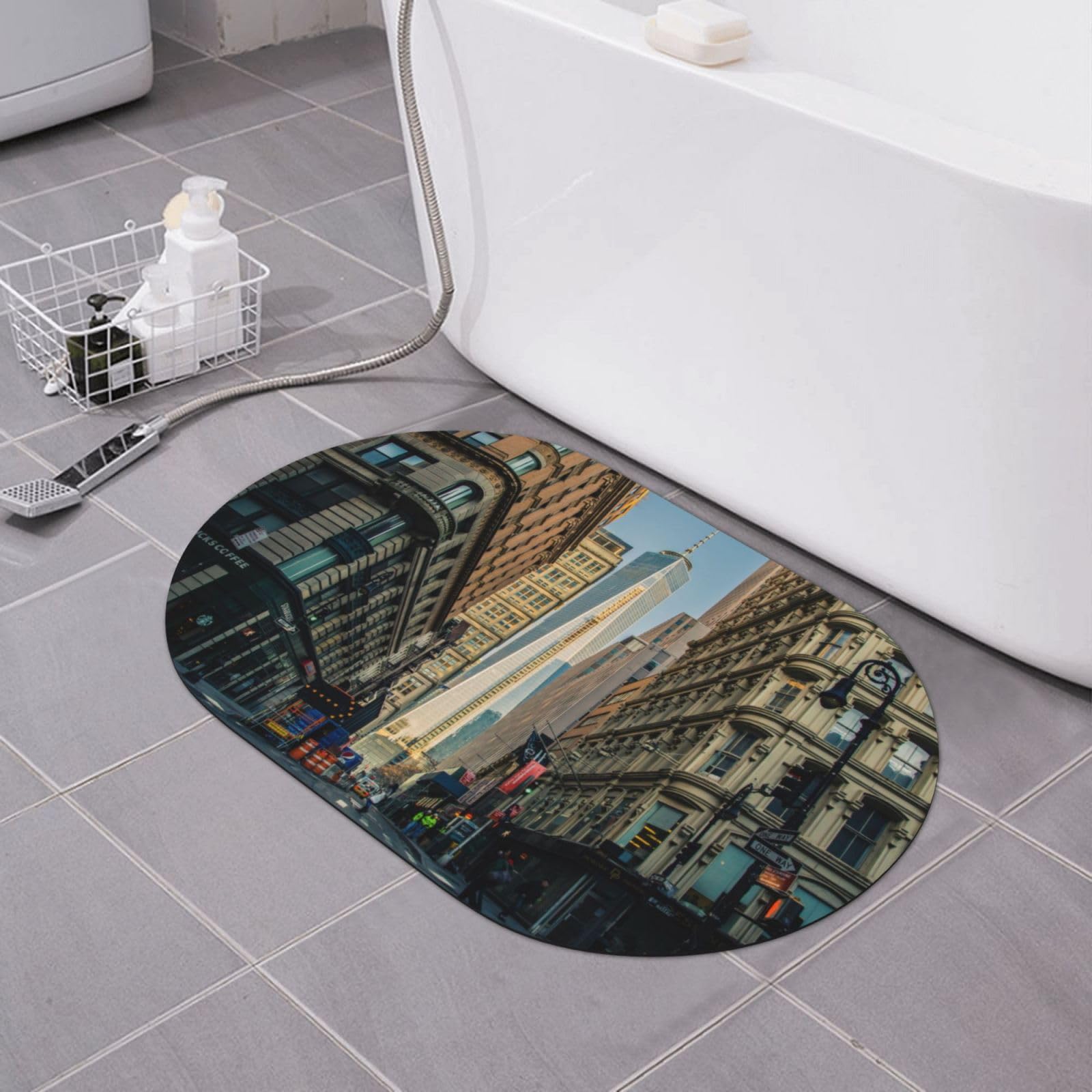 Tapis de douche antidérapant contre l'humidité résiduelle