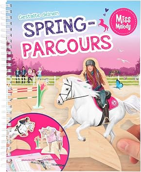 Depesche 10901 Colouring Book with Craft Pages, Miss Melody Design Your Spring Course, Approx. 24.5 x 20 x 1.5 cm, Multicoloured