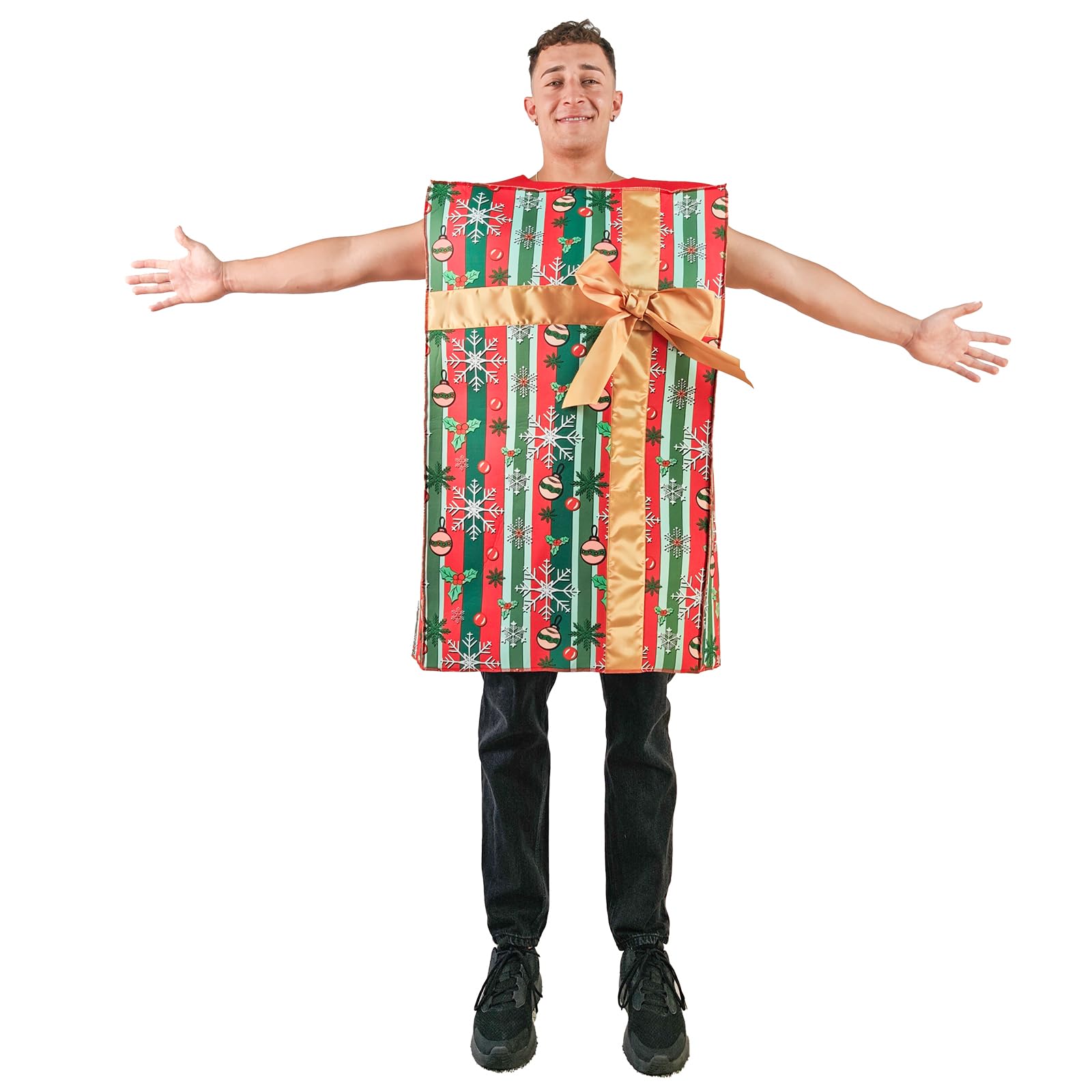 EraSpooky Adult Multicolor Christmas Gifts Box Costume Funny Holiday Presents Box Outfits for Men Women, Multicolored - Image 2