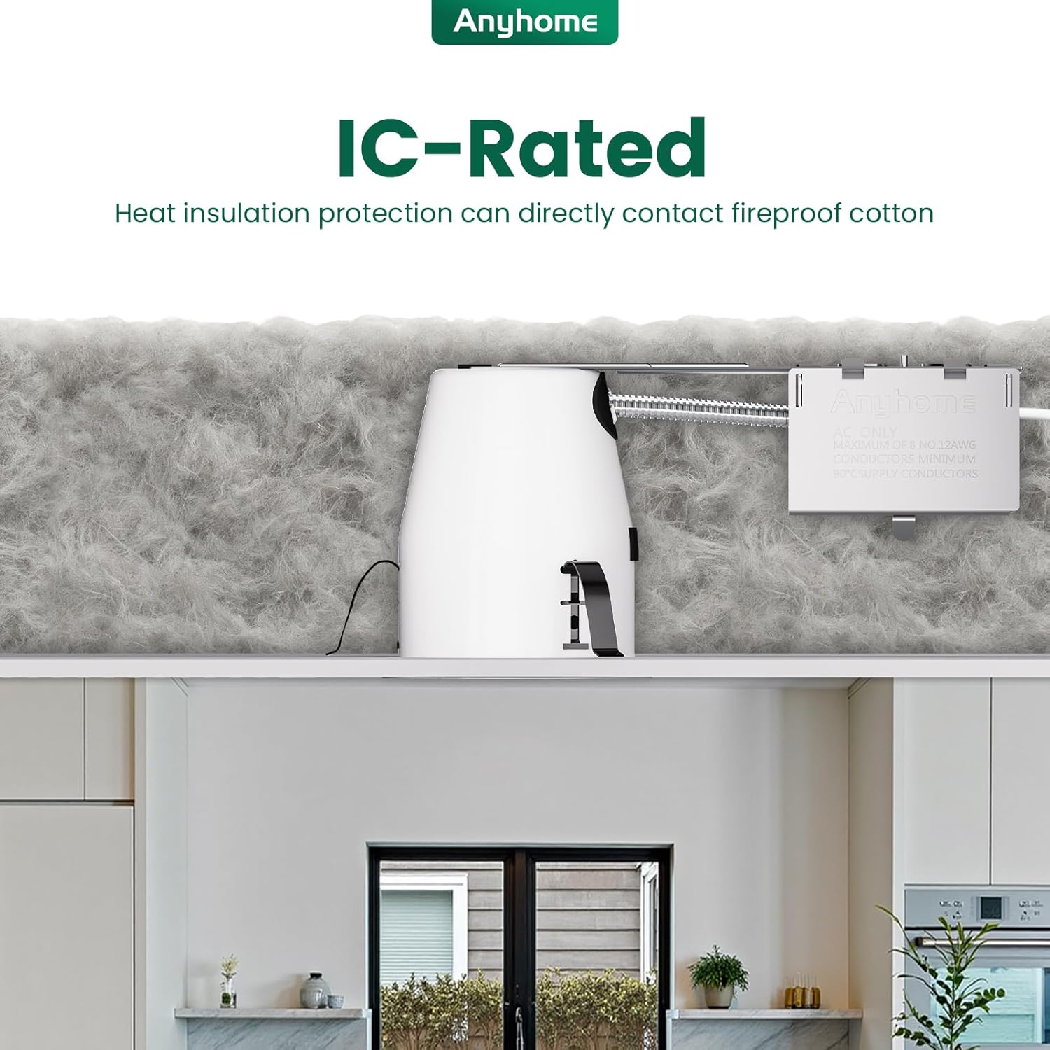 4 Inch Recessed Lighting Housing Remodel,Can Light Housing,IC Rated & Air Tight,E26 Connector,ETL Listed