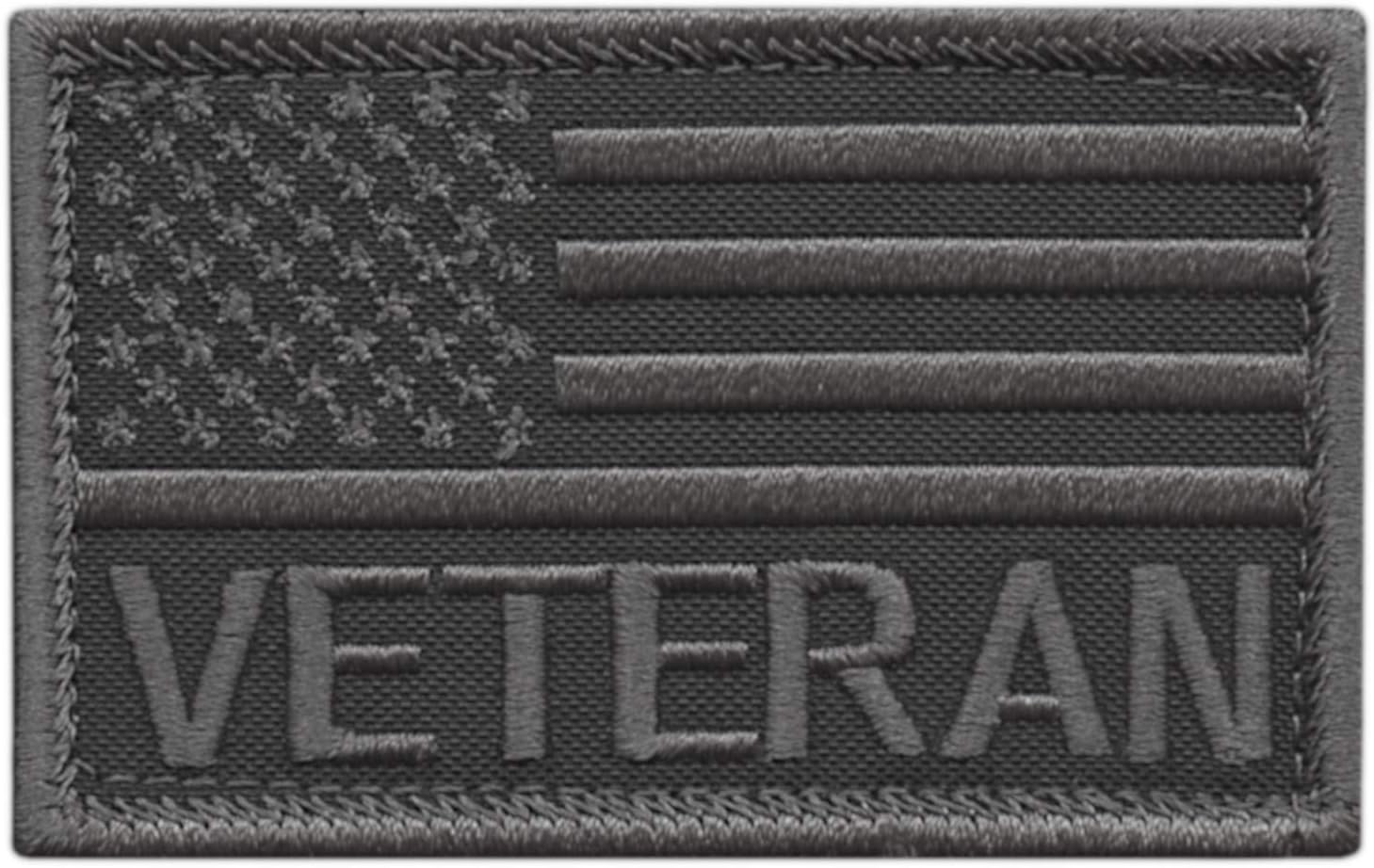 LEGEEON Subdued USA American Flag Veteran Vet 2x3.25 Morale Tactical Touch Fastener Patch