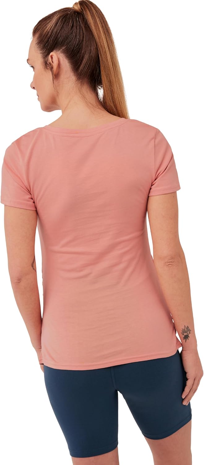 Pact Organic Cotton V-Neck Ruched Maternity Tee Shirts, Soft Pregnancy Top with Stretch - Image 5