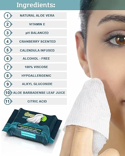 Vista 22 de Combat Wipes ACTIVE - Toallitas húmedas para exteriores, equipo de campamento extra grueso, biodegradable, limpieza corporal y de manos, paños