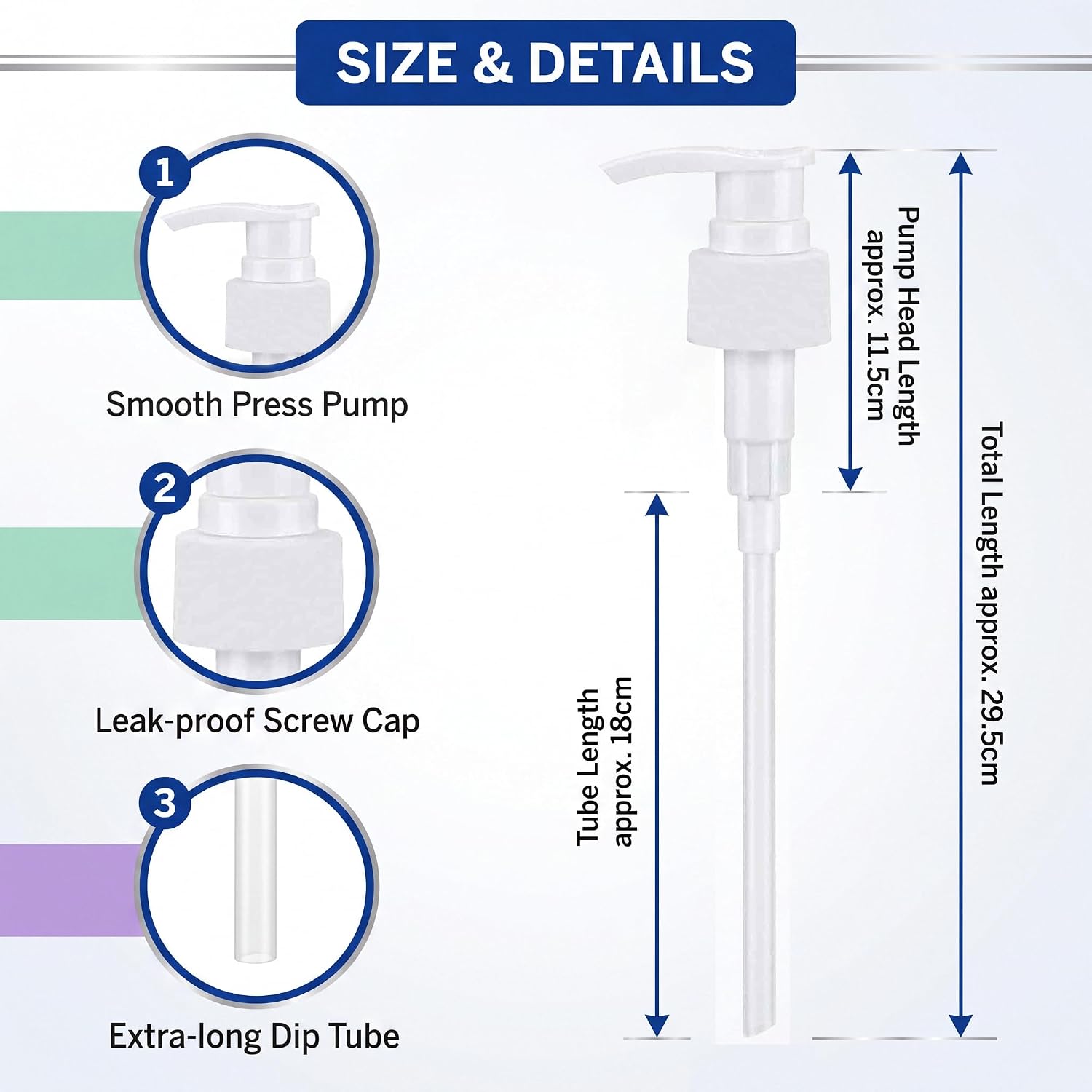 2 Packs Soap Pump Compatible with Dr. Bronner's Soap 16 Ounce Soap Dispenser Pump for Dr. Bronner's Pure-Castile Magic Liquid Soap Bottles Dispensing Pump