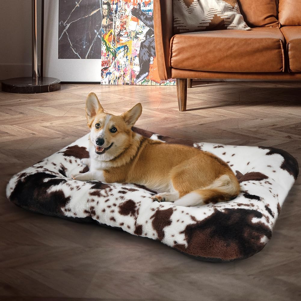 ULIGOTA Dog Bed Crate Pad Crate Mat for Large Dogs Soft Dog Bed Anti Slip Kennel Pad