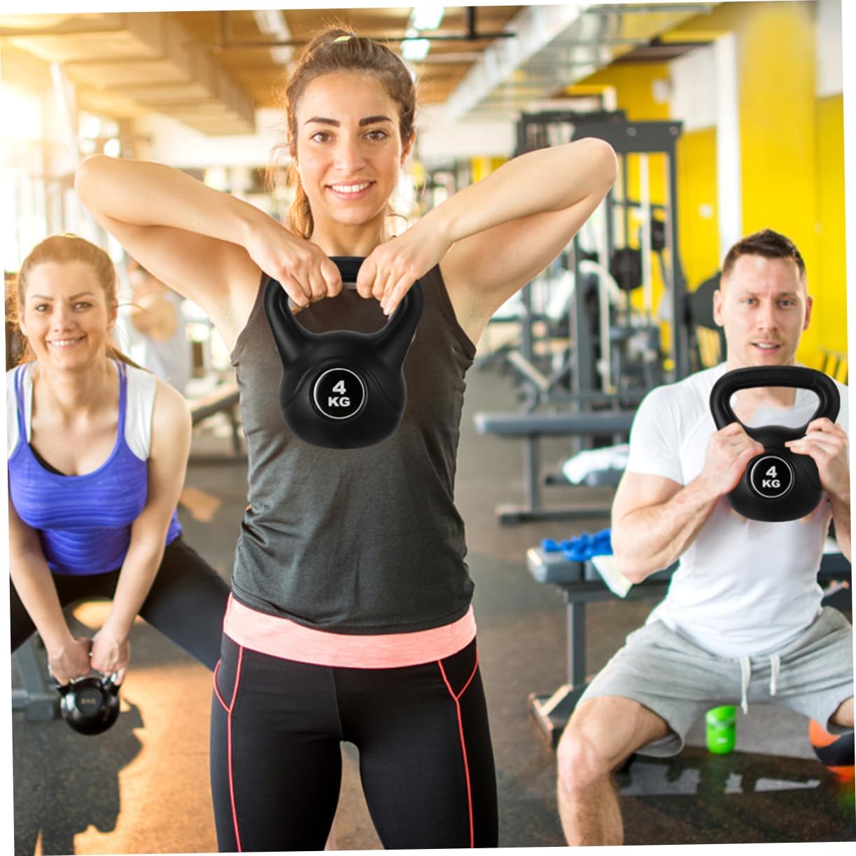 Totority 4kg Travel Workout Essential Lightweight Compact Plastic Kettlebell for Arm Muscle Exercise