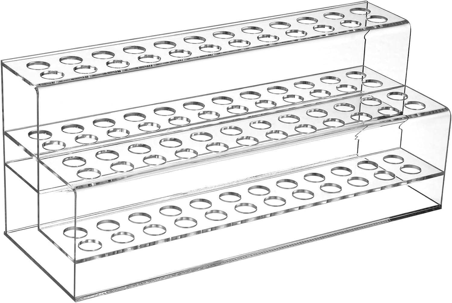 Niltracy Desktop Stand Acrylic Brush Display Pen Holder Marker Storage Tray Multipurpose Make Up Brush Stand for Markers Coloured Pencils Paint Colorful Pencils Makeup (48 Slots)