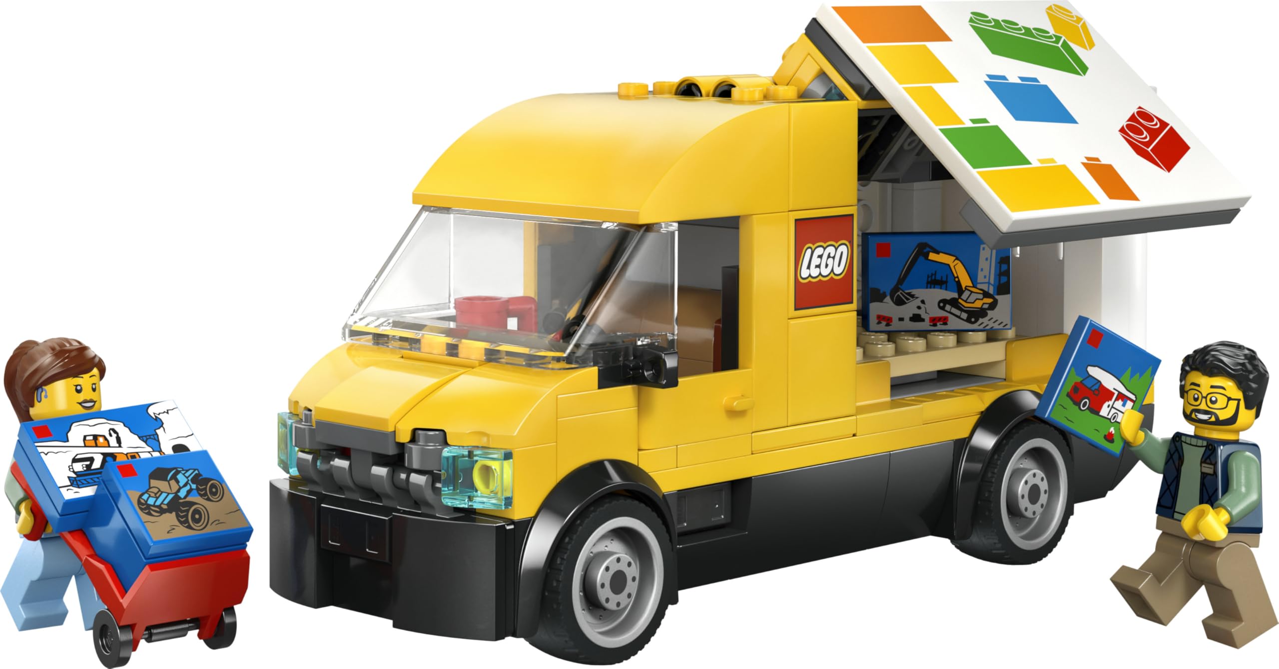 LEGO City Camión LEGO de Juguete - Maqueta de Furgoneta de Reparto con 2 Minifiguras, Carretilla, Palé y Cajas - Regalo de Cumpleaños para Niños de 6+ Años - 60500