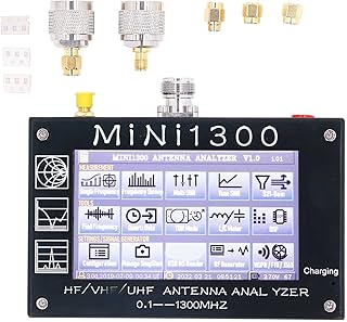 Antenna Analyzer 4.3in LCD Mini1300 Antenna Analyzer Antenna Analyzer Display 0.1‑1300MHz HF VHF UHF Vector Analyzer