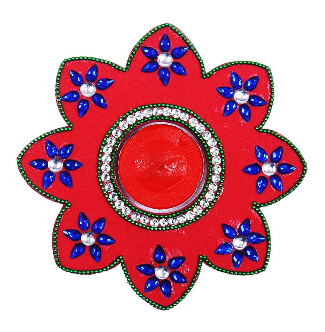 Buy Gental Touch Foam Floating Candle Holder 12 cm, Red Online at Low